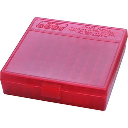 MTM CASE GARD FLIP-TOP BOX CARTRG 45/10/40 100RD RED ( 24 PER CASE )