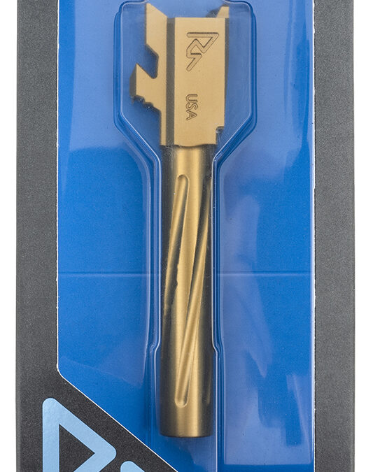 Rival Arms RA-RA20G801E Precision V1 Drop-In Barrel 9mm Luger 4.17" Gold PVD Finish 416R Stainless Steel Material for Glock 48