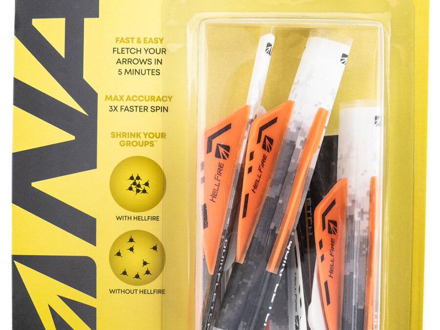 NAP NAP60034 Quickfletch Hellfire Fletching White Orange/ 6 Pack