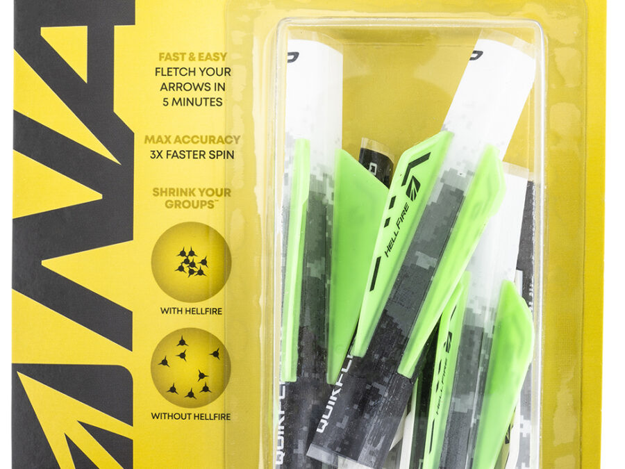 NAP NAP60035 Quickfletch Hellfire Fletching White Green/ 6 Pack
