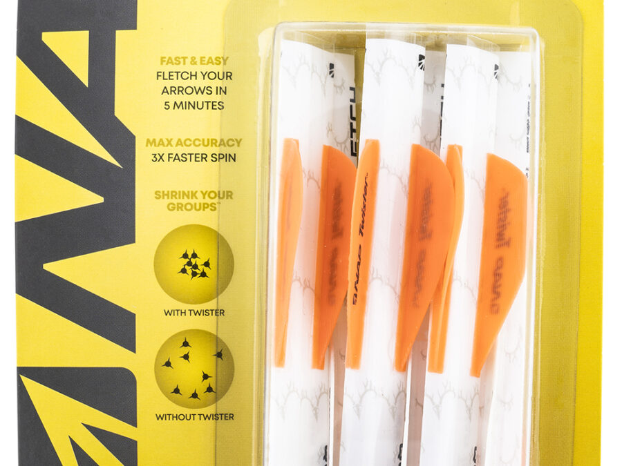 NAP NAP60637 Quickfletch Twister White Orange/ 6 Pack