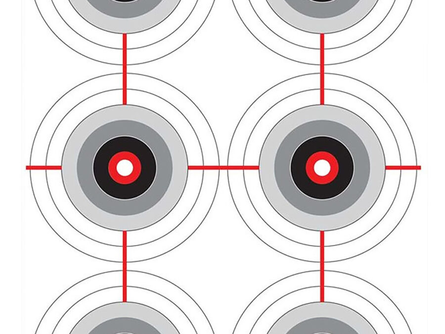 Birchwood Casey 37063 EZE-Scorer  Bullseye Paper 12" x 18" Black/White Pkg of 100