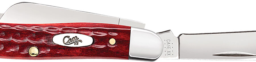 Case 00786 Stockman  Medium 2.57"/1.88"/1.71" Folding Clip/Sheepsfoot/Spey Plain Mirror Polished Tru-Sharp SS Blade/Corn Cob Jigged Old Red Bone Handle