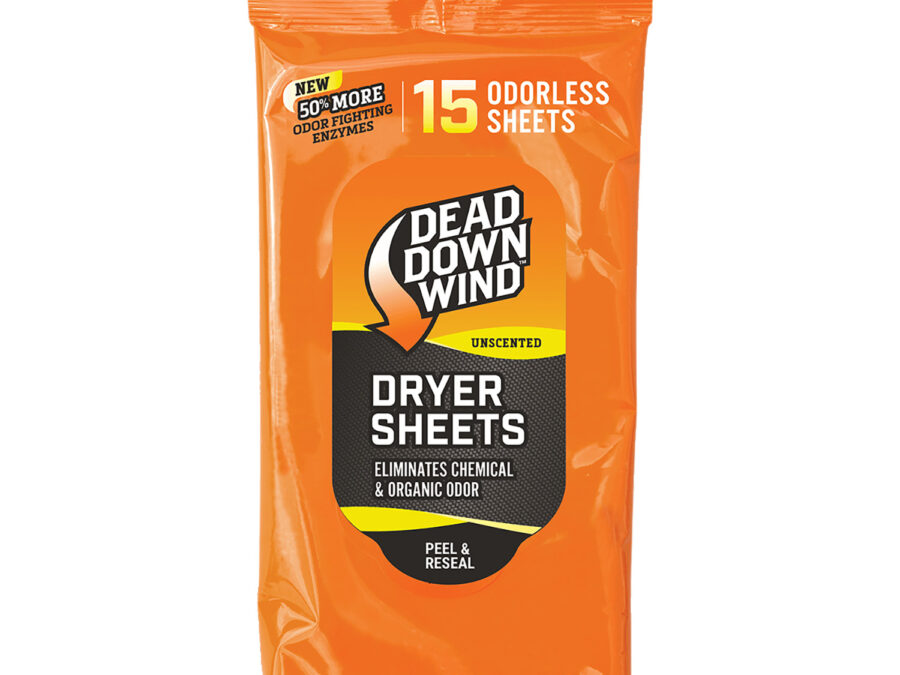 Dead Down Wind 1113 Dryer Sheets  Odor Eliminator Odorless Scent Dryer Sheet 15 Per Pkg