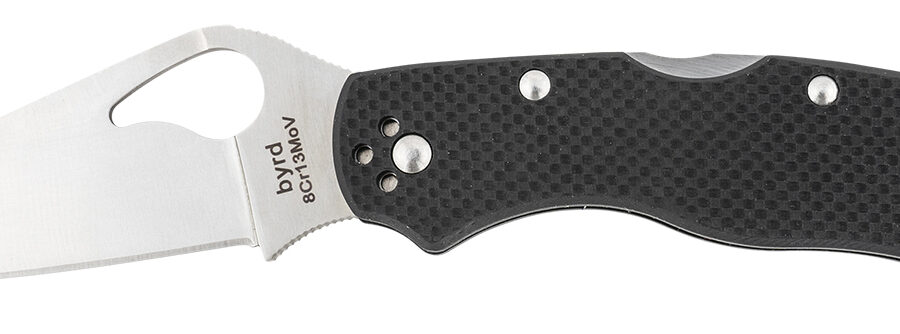 Spyderco BY01GP2 Byrd Harrier 2 3.39" Folding Clip Point Plain 8Cr13MoV SS Blade Black  Textured G10 Handle Includes Pocket Clip