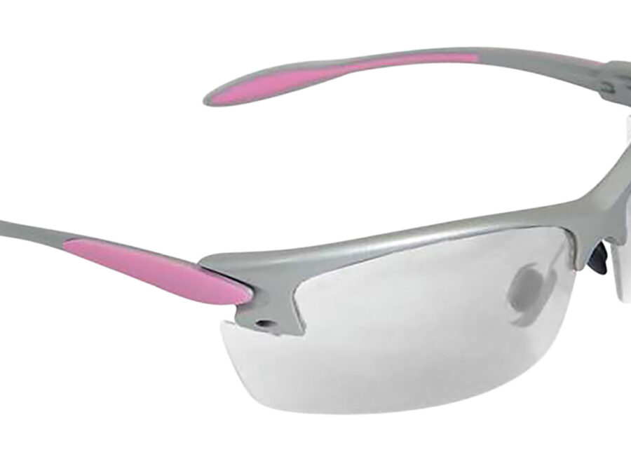 Radians PG0810CS Ladies Range Eyewear Women Clear Lens Gray with Coral Accents Frame