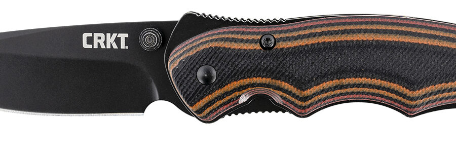 CRKT 1105K Endorser  3.18" Folding Drop Point Plain Black Oxide 8Cr14MoV SS Blade/Multi-Color G10 Handle Includes Pocket Clip
