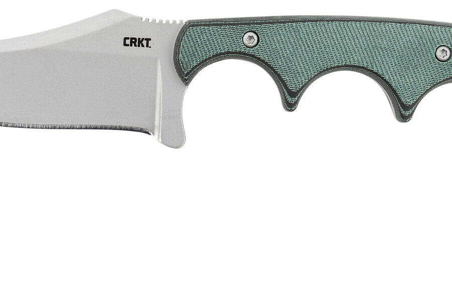 CRKT 2379 Minimalist Persian 2.76" Fixed Recurve Plain Bead Blasted 8Cr13MoV SS Blade/Green Contoured Resin Infused Fiber Handle Includes Lanyard/Sheath