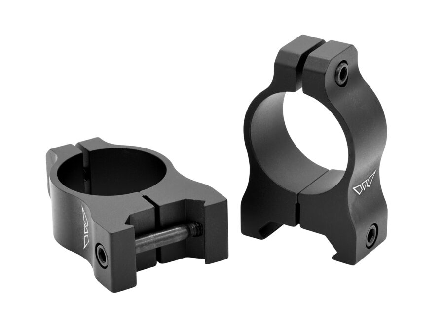 Warne V401M Scope Rings Vapor Matte Black 1" Medium 0 MOA