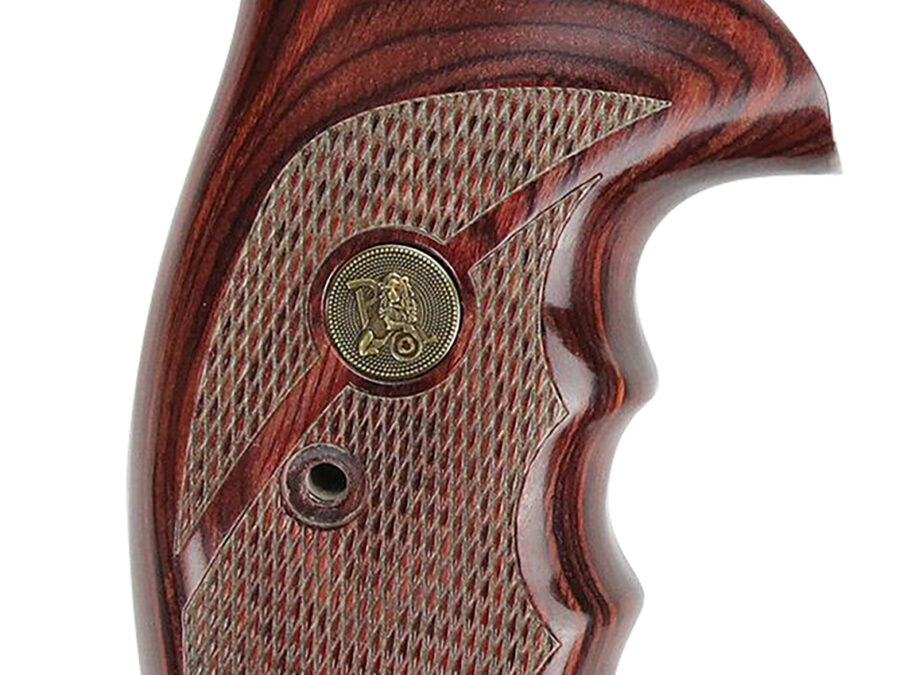 Pachmayr 63040 Renegade Grip Checkered Rosewood Laminate with Finger Grooves for S&W N Frame