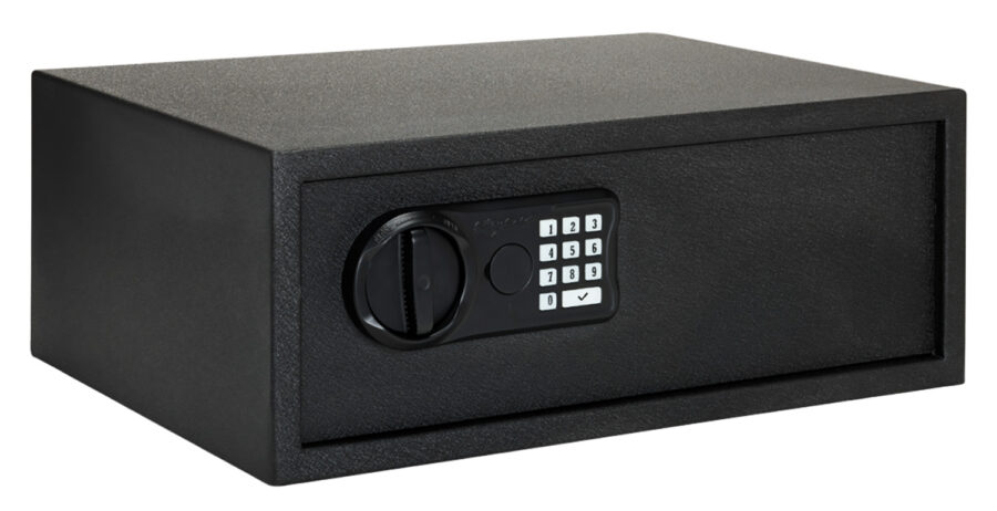 SnapSafe 75435 Keypad Safe  XL Keypad/Key Entry Black Steel 20.50" x 14.80" x 8"