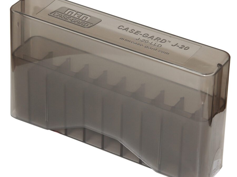 MTM Case-Gard J20LLD41 Slip-Top Ammo Box  338 Win Mag/7mm Clear Smoke Polypropylene 20rd