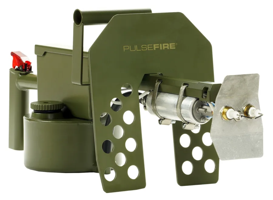 Exothermic Technologies PFLRTCA Pulsefire LRT *CA Approved Green Powder Coated Aluminum 10 ft Flame Range 25.70" Long Fuel Gasoline/Gasoline, Diesel Mix Includes Battery/Battery Charger