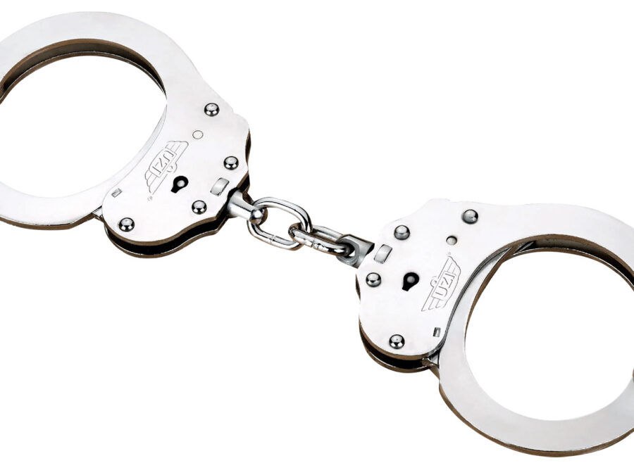 Uzi Accessories UZIHCEUSCNIJ Handcuffs NIJ Silver Steel Includes 2 Keys