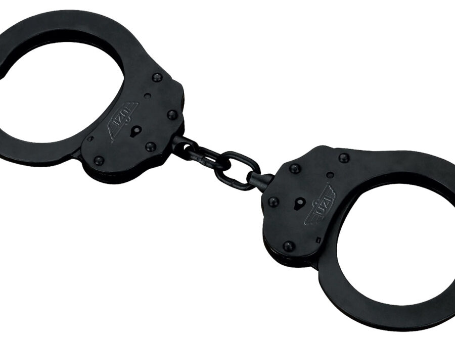 Uzi Accessories UZIHCEUBCNIJ Handcuffs NIJ Black Steel Includes 2 Keys