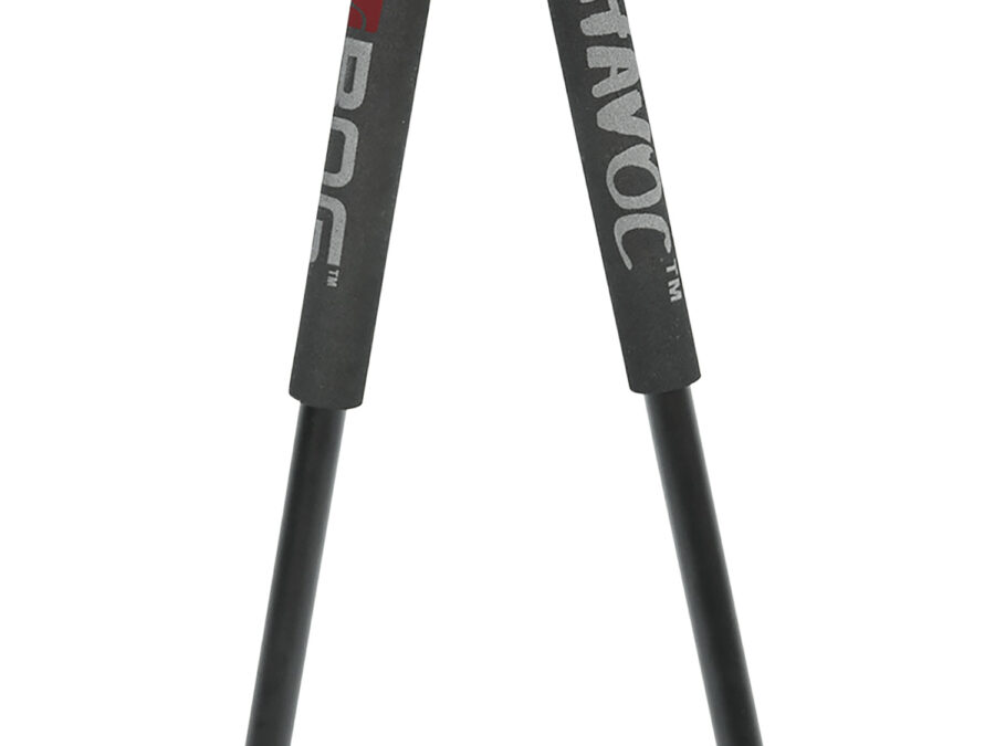 Bog-Pod 1100478 Havoc  Bipod, Black Finished Aluminum with Foam Grip, Rubber Feet, 360 Degree Pan & 21-50" Vertical Adjustment