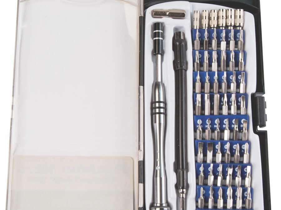 Wheeler 564018 Precision Micro Screwdriver Set Chrome Plated Steel Extendable Handle 58 Pieces