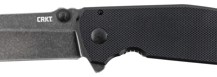 CRKT 2495K SQUID XM 2.95" Folding Drop Point Plain Black Stonewashed D2 Steel Blade/Black G10/SS Handle Includes Pocket Clip