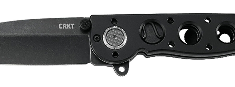 CRKT M16-02DB M16 02DB 3.12" Folding Tanto Plain Black Stonewashed D2 Steel Blade/Black Aluminum Handle Includes Pocket Clip