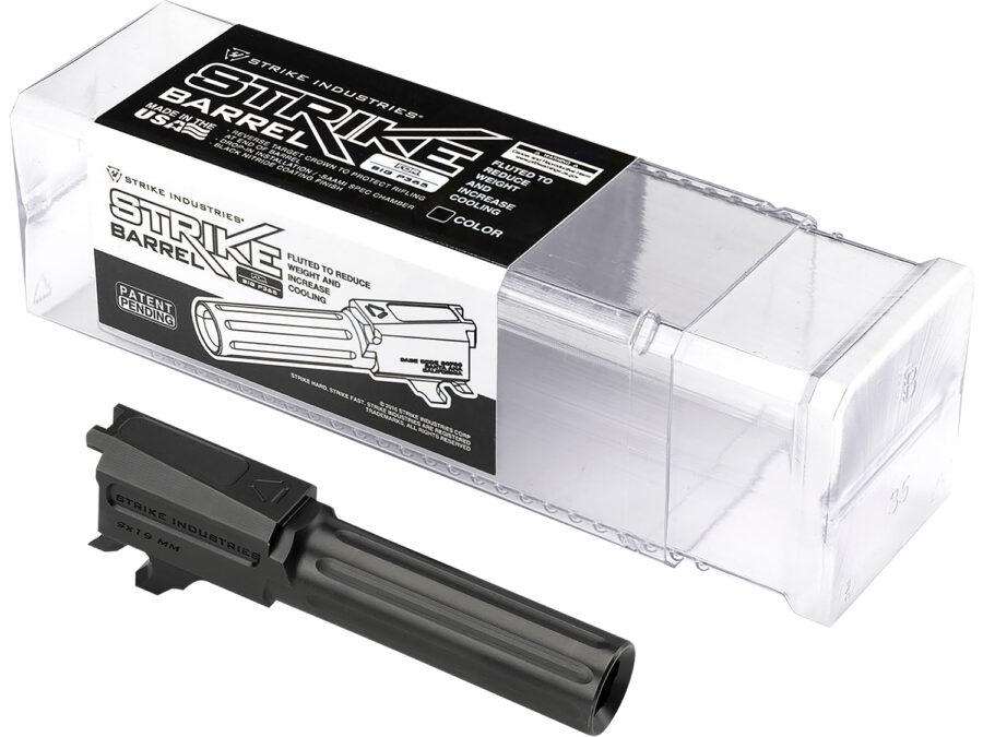 Strike Industries P365-BARREL Replacement Barrel  9mm Luger 3.10" Fluted Black Nitride for Sig P365