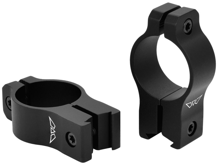 Warne V422M Rimfire Rings Vapor Matte Black Aluminum 1" Tube High Rimfire/Vertical Split 3/8" Dovetail, 0 MOA