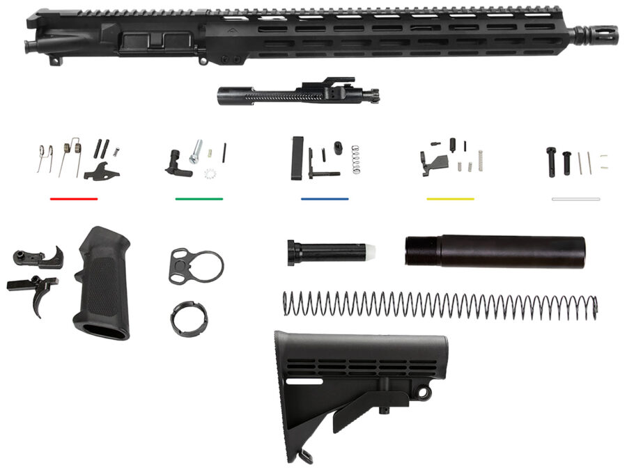 Aim Sports AR5CUB5 Complete Build Kit  5.56x45mm NATO 16" Aluminum Black Hard Coat Anodized Receiver for AR-15
