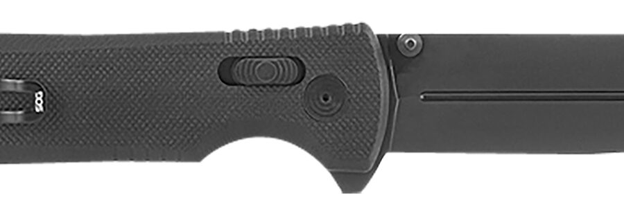 S.O.G SOG12610157 Pentagon XR 3.60" Folding Spear Point Plain Black TiNi Cryo CTS XHP Blade/Blackout G10 Handle Includes Pocket Clip