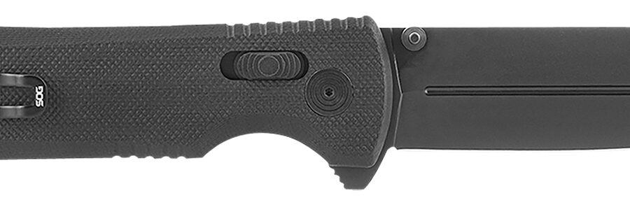 S.O.G SOG12610557 Pentagon XR LTE 3.60" Folding Spear Point Graphite TiNi Cryo CTS XHP Blade/Black G10 Handle Includes Belt Clip