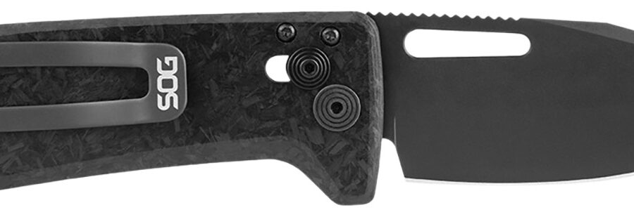 S.O.G SOG12630557 Ultra XR XHP 2.80" Folding Plain Black Satin TiCN Cryo CTS XHP Blade/ Black Carbon Fiber Handle Includes Pocket Clip