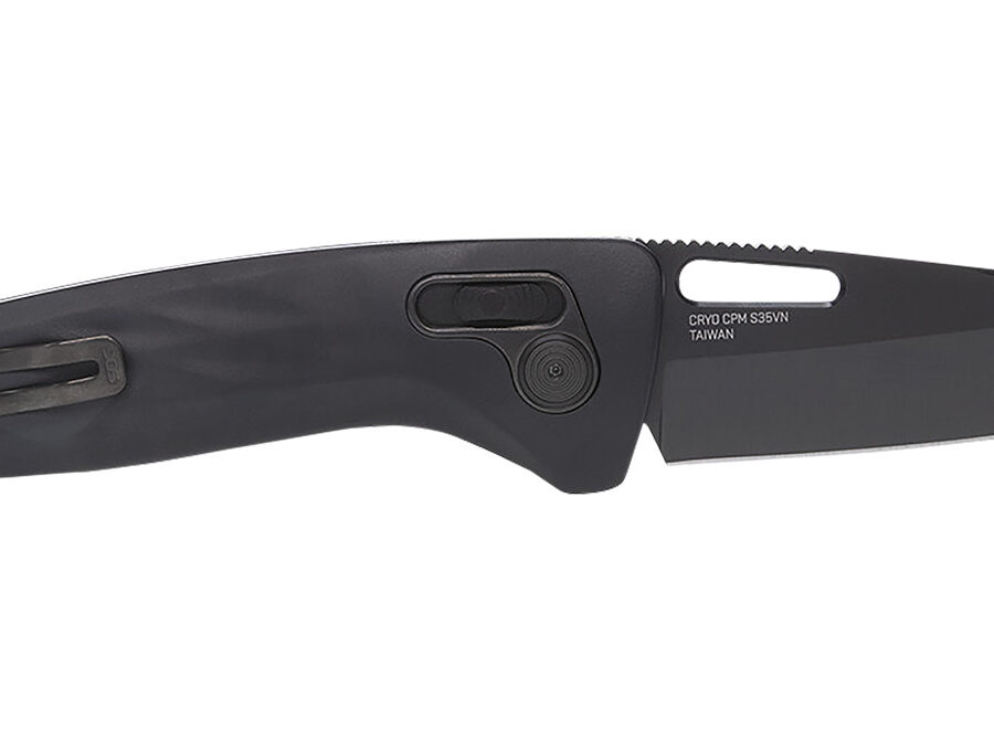 S.O.G SOG12730357 One-Zero XR 3.10" Folding Plain Black Chrome Cryo CPM S35VN Steel Blade Black Sculpted Aluminum Handle Includes Pocket Clip