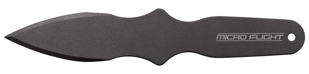 Cold Steel CS80STMB Micro Flight Thrower Fixed Plain Spear Point Black 550C Steel Blade/Handle