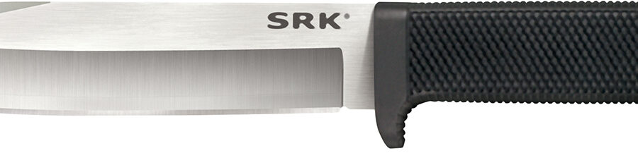 Cold Steel CS-35AN San Mai SRK 6" Fixed Plain Satin VG-10 San Mai Blade/Black Checkered w/Finger Guard Kray-Ex Handle