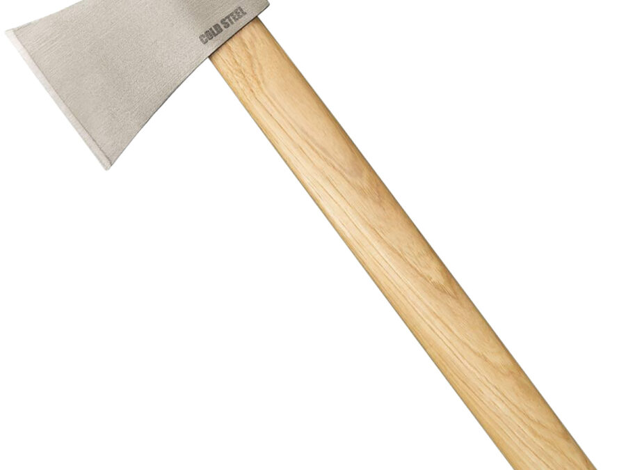 Cold Steel CS90AXFZ Competition Throwing Axe 4" Hatchet Plain 1055 Carbon Steel Blade American Hickory Handle 16"
