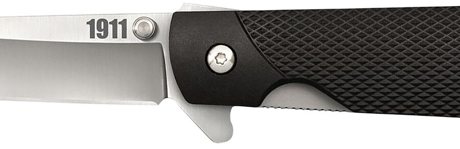 Cold Steel CS20NPJAAZ 1911  3" Folding Clip Point Plain 4034 SS Blade Black Textured Griv-Ex Handle Includes Pocket Clip
