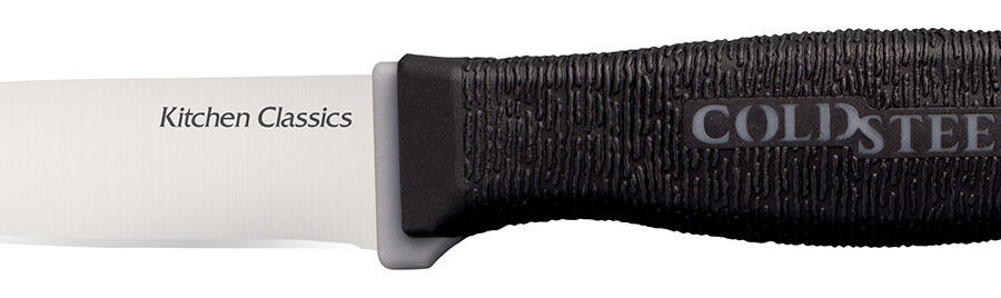 Cold Steel CS59KSPZ Kitchen Classics Paring 3" Fixed Plain Cryo 4116 SS Blade/4" Black Kray-Ex Handle