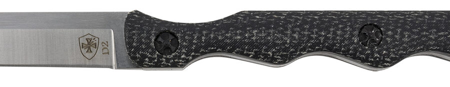 Templar Knife NTKB222 Neck  2.46" Fixed Tanto Plain Powder Coated D2 Steel Blade/ 4.22" Black Canvas Micarta Handle Includes Lanyard/Sheath