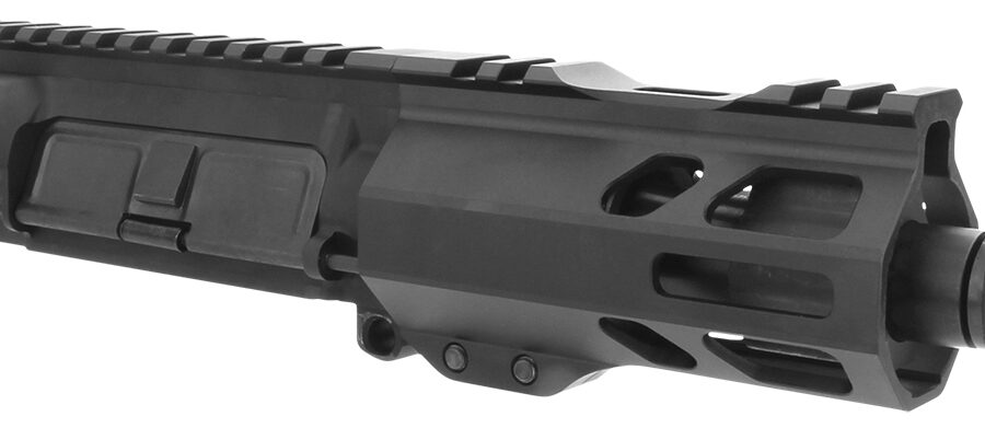 TacFire BU-556-5 Pistol Upper Assembly  5.56x45mm NATO Caliber with 5" Black Nitride Barrel, Black Anodized 7075-T6 Aluminum Receiver & M-LOK Handguard for AR-Platform Includes Bolt Carry Group