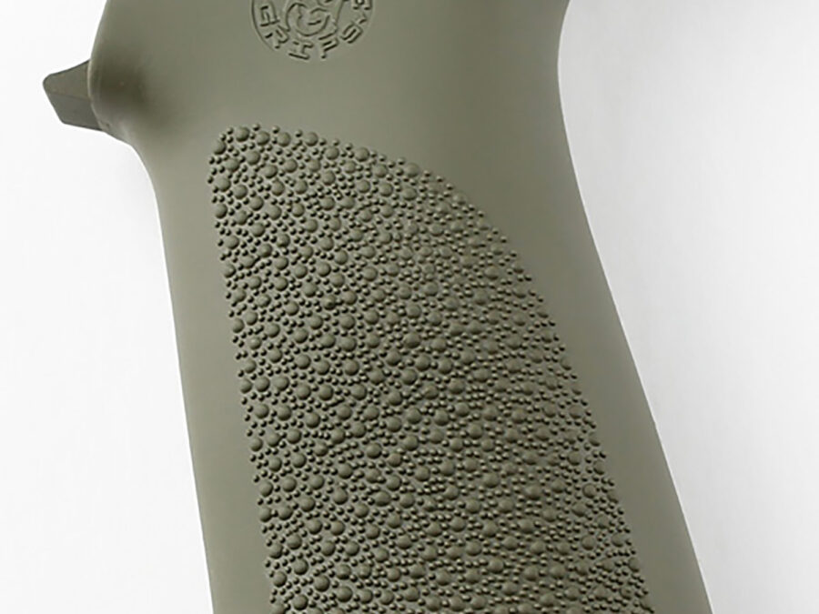 Hogue 15031 OverMolded Beavertail Made of Rubber With OD Green Cobblestone Finish for AR-15, M16