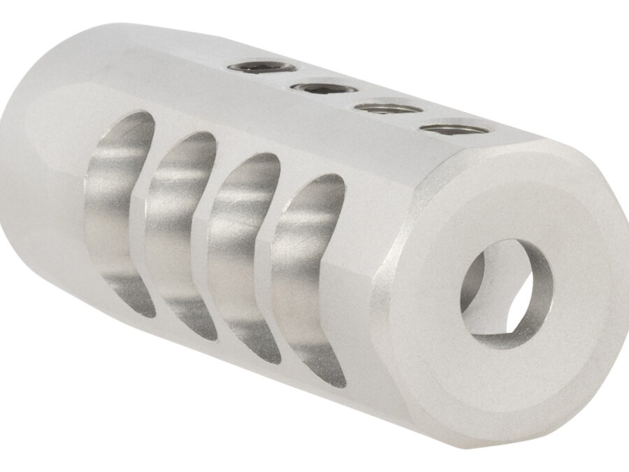 Christensen Arms 8100002300 Side-Baffle  Natural Titanium, 1/2"-28 tpi Threads, 223 Cal (.920" D Bull barrel)