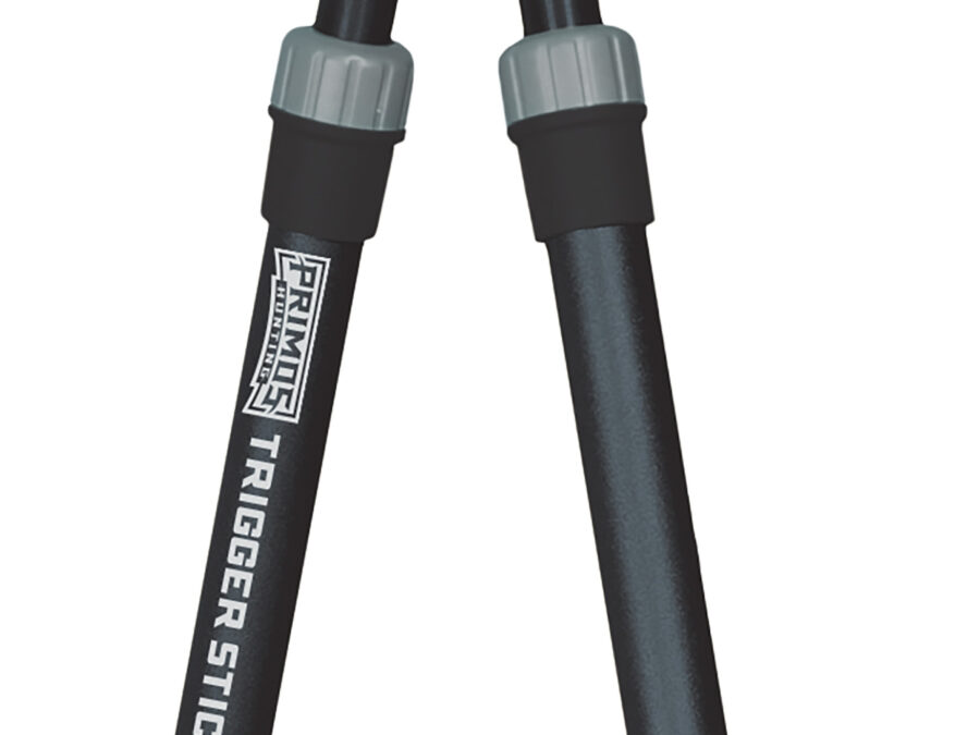 Primos 65825 Trigger Stick  Bipod made of Steel with Black & Gray Finish, QD Swivel Stud Attachment Mount Type & Short Height (Clam Package)