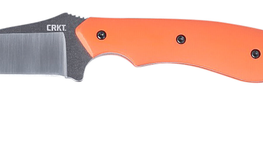 CRKT 2399 S.P.I.T.  2.29" Fixed Plain Satin Stonewashed 8Cr13MoV SS Blade/Orange G10 Handle Includes Sheath