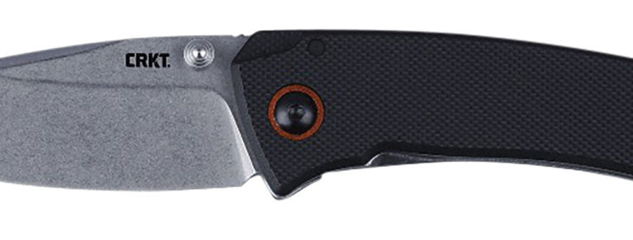 CRKT 2522 Tuna  Compact 2.73" Plain Stonewashed 8Cr13MoV SS Blade, Black G10/SS Handle, Includes Pocket Clip