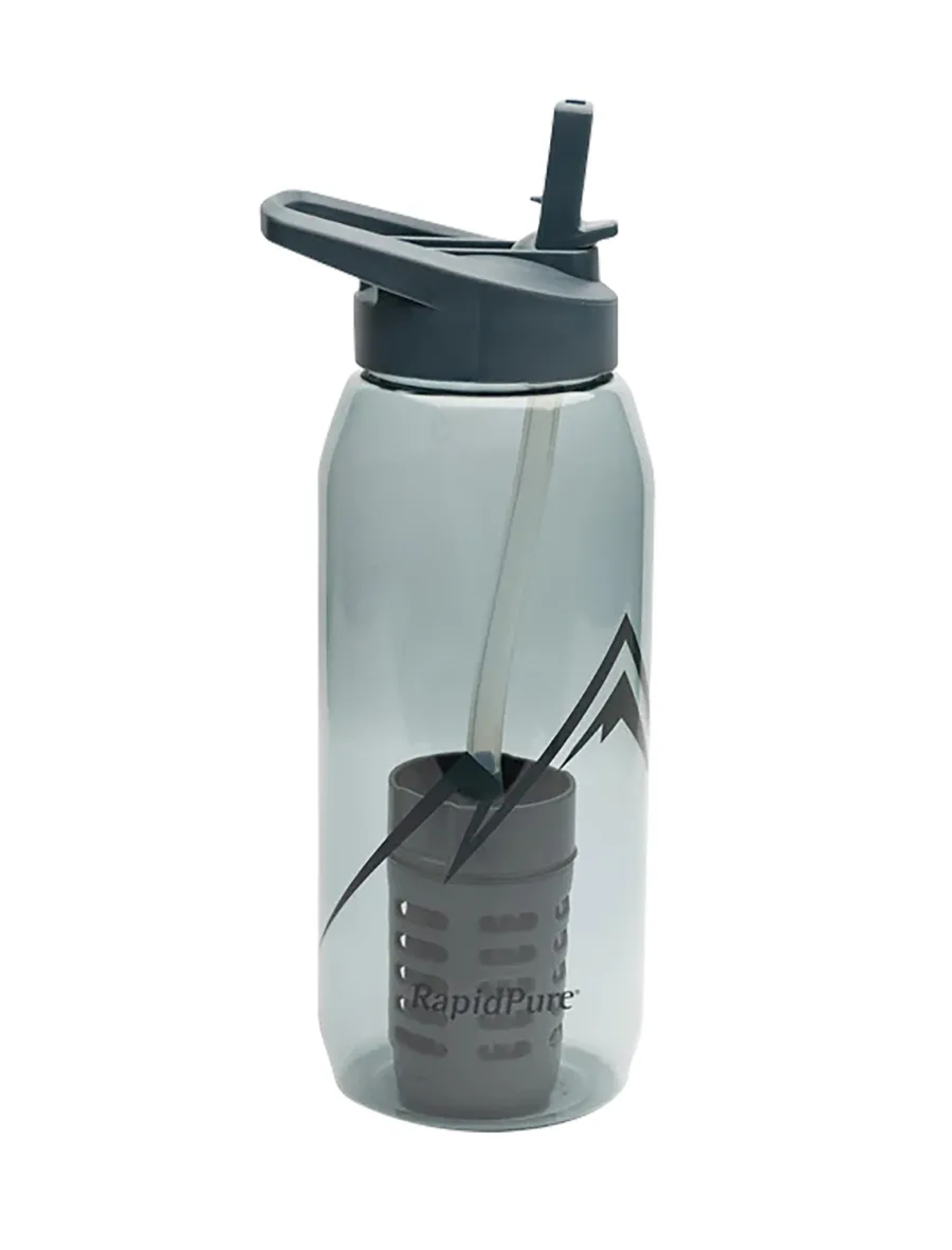 RapidPure 01600123 Purifier + Plastic Bottle 3.5" x 3.5" x 9.5", Includes Ultralight Straw