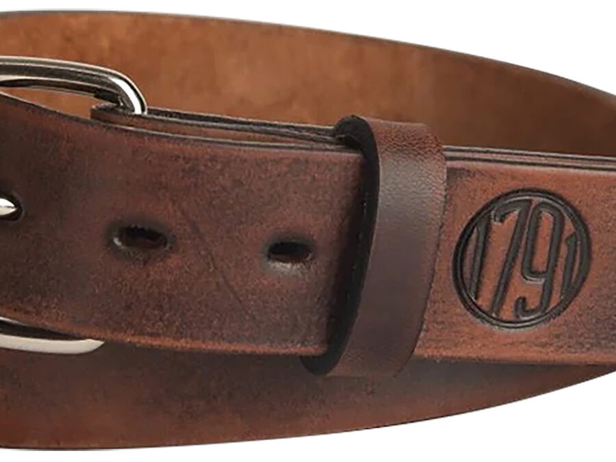 1791 Gunleather BLT014246VTGA 01 Gun Belt Vintage Leather 42/46 1.50" Wide Buckle Closure