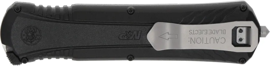 Smith & Wesson Knives 1181878 M&P  3.50" OTF Dagger Plain Satin AUS-8A SS Blade 5.16" Black