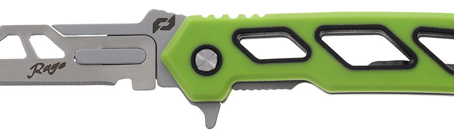 Schrade 1197645 Isolate Enrage 7 2.60" Folding Scalpel Plain Satin 420A Steel Blade, 4.25" Green Non-Slip Carbon Fiber Handle, Includes Blade Removal Tool/Case/Sheath/