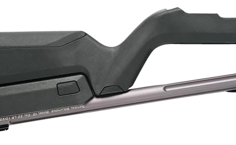 Tactical Solutions TDCGMGBBLK X-Ring Takedown Barrel and Stock Combo 22 LR 16.50" Gunmetal Gray Fluted & Threaded with Fiber Optic Sight, Black Magpul Backpacker Stock Fits Ruger 10/22 Takedown