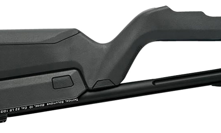 Tactical Solutions TDCMBBBLK X-Ring Takedown Barrel and Stock Combo 22 LR 16.50" Matte Black Fluted & Threaded with Fiber Optic Sight, Black Magpul Backpacker Stock Fits Ruger 10/22 Takedown