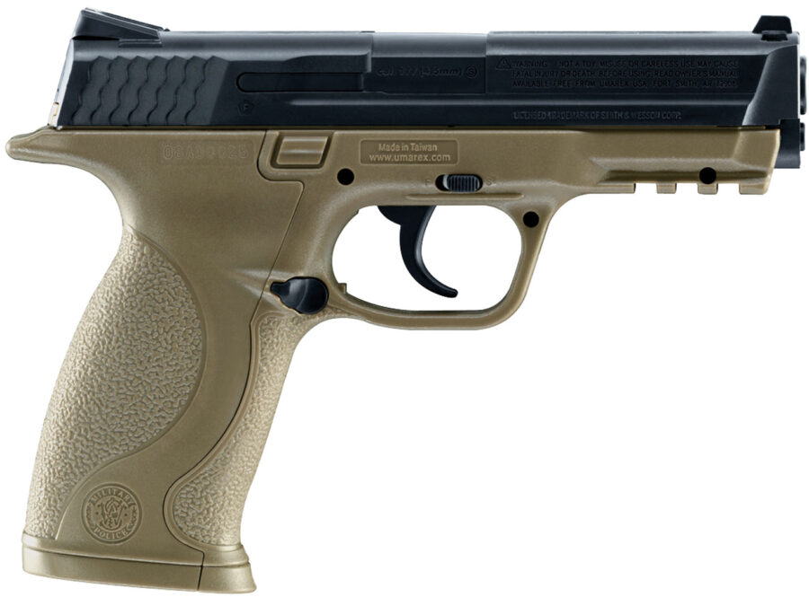 Umarex S&W Air Guns 2255051 S&W M&P  CO2 177 BB 19+1 4.25" FDE Polymer Grips