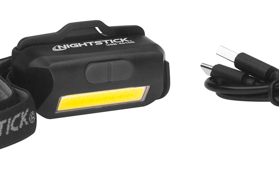 Nightstick USB4510B USB-4510B Multi-Flood Black 35/60/250 Lumens Green/Red/White LED Bulb Clip-On/Black Strap